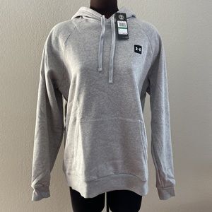 Under Armour gray pullover hooded sweatshirt large Coldgear